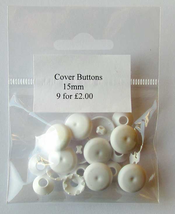 15mm buttons - 9 for £2.00